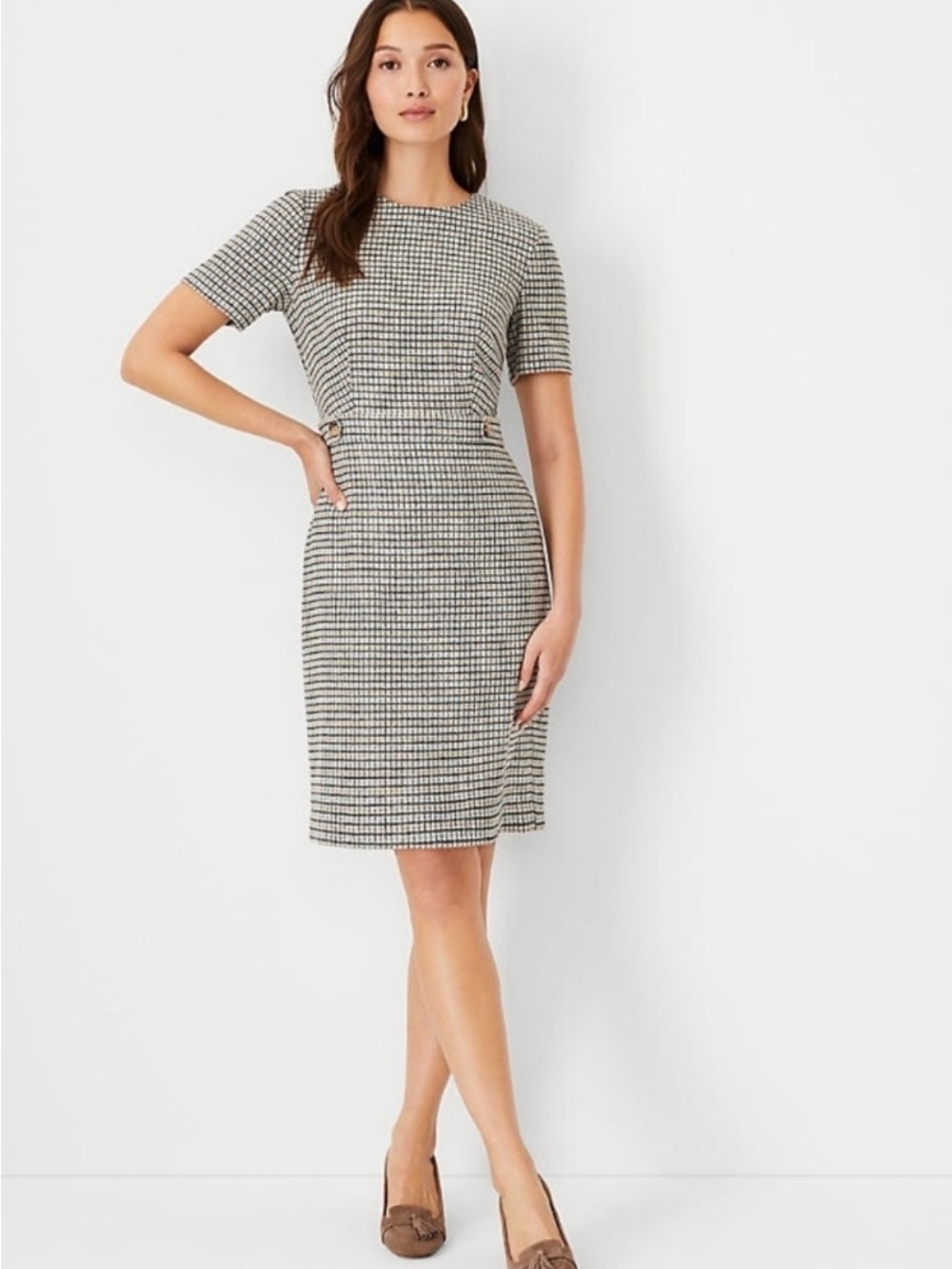 Ann Taylor Fall Wool Blend Dress Size 8